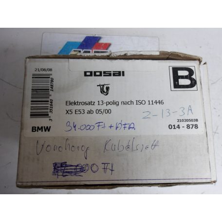 [UTÁNGYÁRTOTT ÚJ] BMW VONÓHOROG KÁBELSZETT | X5 E53 