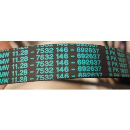 (GYÁRI ÚJ) BMW Hosszbordás szíj  1-es sorozat E81 / E82 / E87+LCI / E88 / 3-as sorozat E46 / Z4 E85