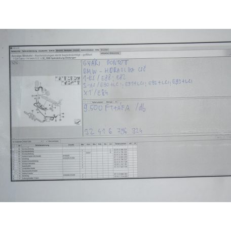 [GYÁRI BONTOTT] BMW - HIDRAULIKA CSŐ - 1-ES - /E82/E88/; 3-AS -/E90+LCI/E91+LCI/E92+LCI/E93+LCI/; X1 -/E84/ -| 6796324 |