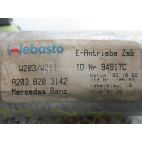 Napfénytető motor - mercedes-benz c-osztály,e-osztály