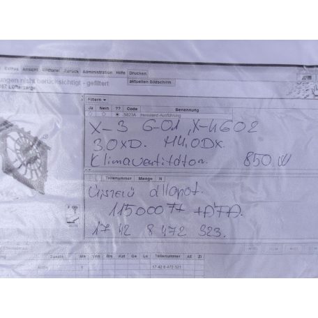 [GYÁRI ÚJSZERŰ] BMW VENTILÁTOR | X3 G01+LCI / X4 G02+LCI | 17 42 8472323