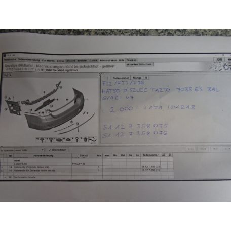 BMW F32/F33/F36 Hátsó Díszléc tartó jobb és bal /Gyári új/ /DB!