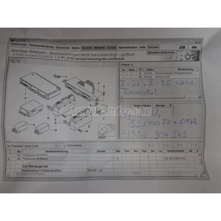 Ajtó elektronika - bmw 5-ös sorozat,7-es sorozat