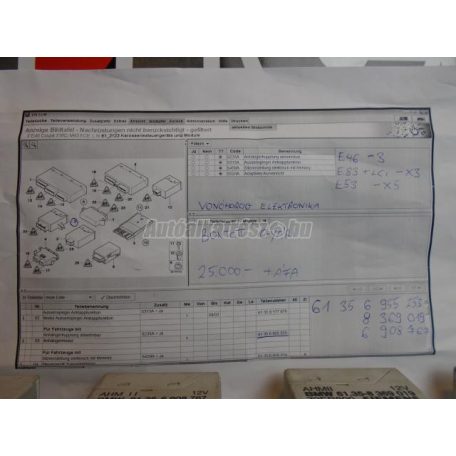 Vonóhorog vezérlő - bmw 3-as sorozat,x3,x5 /Mini R50 / R52 / R53