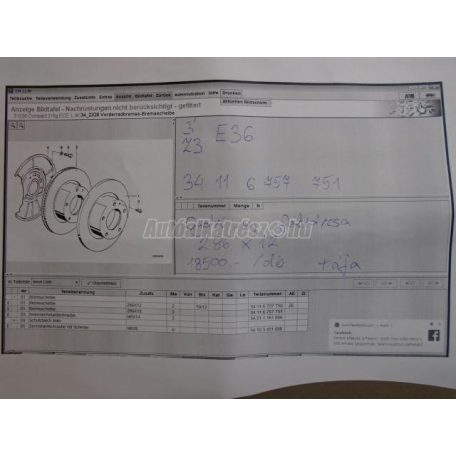 Féktárcsa - bmw 3-as sorozat,z3
