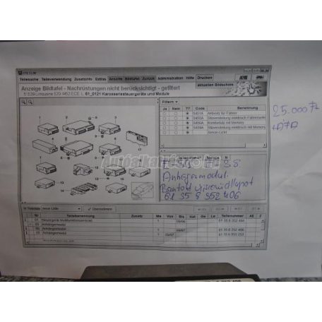 Vonóhorog vezérlő - bmw 5-ös sorozat,7-es sorozat
