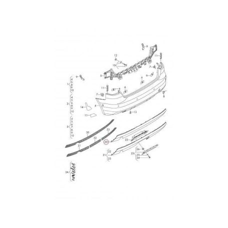 Lökhárító betét - audi a3
