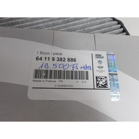 [GYÁRI ÚJ] BMW SZŰRŐ | M2 / 3-AS / M3 /4-ES / M4/ X3 / X4 / Z4 | 64 11 9382886