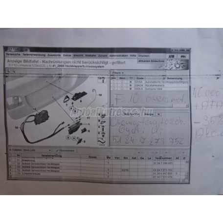 Csomagtér zár - bmw 5-ös sorozat