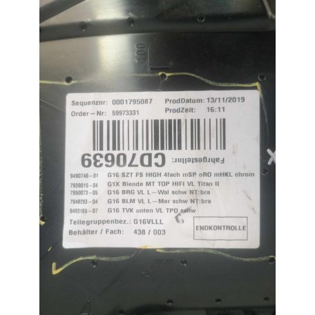 [GYÁRI BONTOTT] BMW G18 8-as Grand Coupe Bal első ajtókárpit