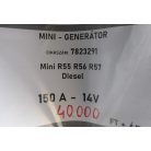 [GYÁRI BONTOTT] MINI - GENERÁTOR - 150 A - 14V - MINI R55 ; R56 ; R57 - CIKKSZÁM: 7823291