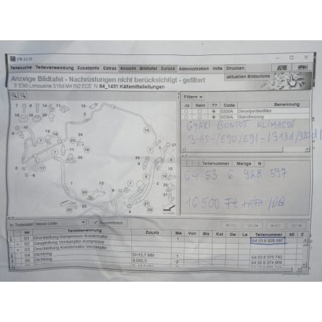 ÁR/DB [GYÁRI BONTOTT] BMW - KLÍMACSŐ - 3-AS -/E90/E91/- |CSZ.: 6928597|
