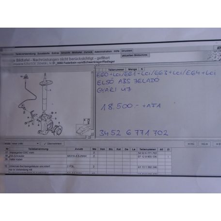 [GYÁRI ÚJ] BMW Első ABS jeladó / 5-ös / 6-os / Sorozat 