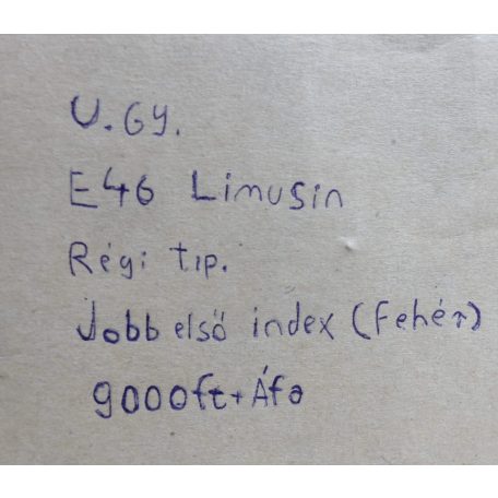 [UTÁNGYÁRTOTT ÚJ] BMW JOBB ELSŐ IRÁNYJELZŐ (FEHÉR) | 3-AS E46 (régi típus) | 