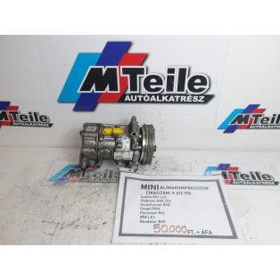   [GYÁRI BONTOTT] MINI- KLÍMAKOMPRESSZOR - Cabrio; Clubman; Countryman; Coupé; Paceman; Roadster; R56  - CIKKSZÁM: 9213175 -