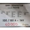  [GYÁRI BONTOTT] BMW - GENERÁTOR - 100/180 A - 14V - 1-ES ; 3-AS ; 5-ÖS; 6-OS; 7-ES / E87 ; E90 ; E91 , E60+LCI ; E61+LCI ; E63+LCI ; E64+LCI ; E65 ; E66 - CIKKSZÁM: 7521178