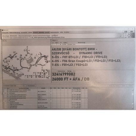 ÁR/DB [GYÁRI BONTOTT] BMW - SZERVÓCSŐ - DYNAMIC DRIVE - 5-ÖS - F07 GT+LCI /  F10+LCI / F11+LCI; 6-OS - F06 Gran Coupé+LCI / F12+LCI / F13+LCI; 7-ES - F01+LCI / F02+LCI -|3241 6799082|