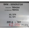   [GYÁRI BONTOTT] BMW - GENERÁTOR - 220A - 14V - X5 ; X6 / E70 ; E71 - CIKKSZÁM: 7804266 ; ÚJ CIKKSZÁM: 7801124 