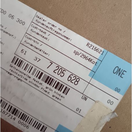 (GYÁRI ÚJ) BMW Oldalüveg jobb és bal hátsó X3 F25
