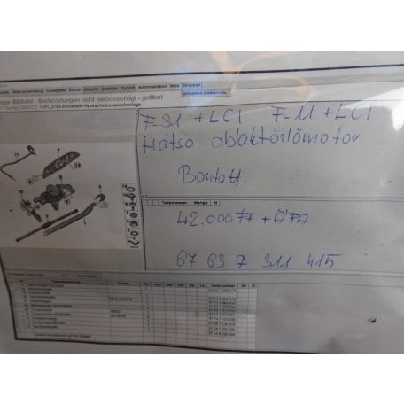 [GYÁRI BONTOTT] BMW -  Hátsó ablaktörlő motor / 3 -as, 5-ös / F31+LCI, F11+LCI 