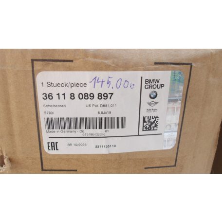 [GYÁRI ÚJ]BMW FELNI G20/G21/G22/G23 STYLE 793 8.5JX19 ET40 8089897