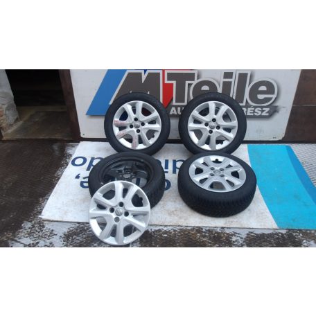ÁR/DB[GYÁRI ÚJ] OPEL TÉLI SZETT CORSA E /KARL 6X15 ET50 4X100 LEMEZFELNI DÍSZTÁRCSÁVAL 185/55R15 DOT4318