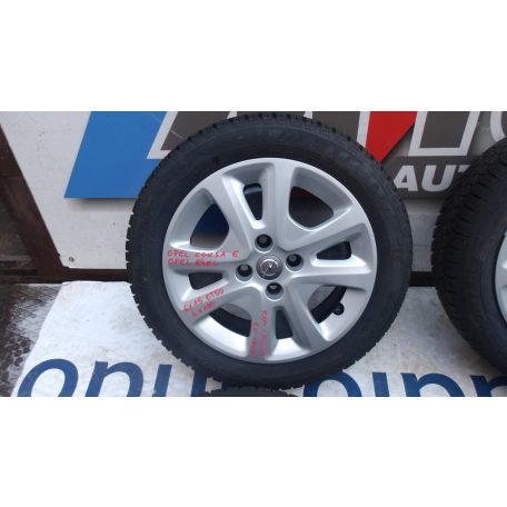 ÁR/DB[GYÁRI ÚJ] OPEL TÉLI SZETT CORSA E /KARL 6X15 ET50 4X100 LEMEZFELNI DÍSZTÁRCSÁVAL 185/55R15 DOT4318