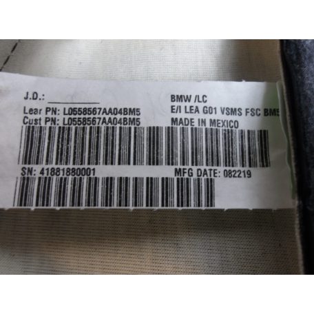 [GYÁRI ÚJ] BMW ÜLŐPÁRNA  |  X3 G01 / X4 G02 / 3-AS G20 G21/ 4-ES G26 | 