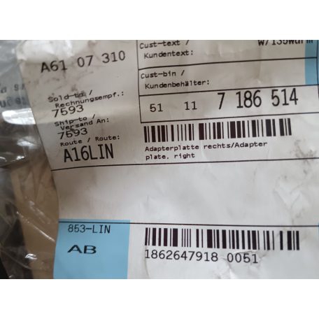(GYÁRI ÚJ) BMW Lökhárító tartó lemez jobb első 5-ös F07 GT+LCI / F10+LCI / F11+LCI / F18+LCI / 6-os F06+LCI / F12 / F13 / 7-es F01+LCI / F02+LCI / F04 Hybrid