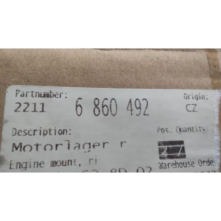 (GYÁRI ÚJ) BMW Motortartó bal és jobb oldali 5-ös sorozat G30 / 7 -es sorozat G11 / G12