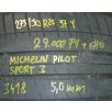   [GYÁRI BONTOTT] 275 / 30 R20 , 97Y - NYÁRI GUMI, MICHELIN PILOT SPORT 3 - DOT: 4318 ; PROFILMÉLYSÉG: 5,0mm 