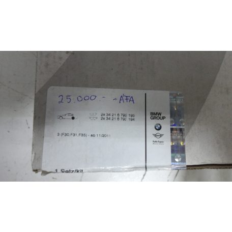 GYÁRI ÚJ) BMW HÁTSÓ FÉKBETÉT SZETT 3/4 F SZÉRIA 35i/40i 6850570