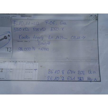 [GYÁRI BONTOTT] BMW - KARDÁNTENGELY | F-06; 530XD; 535XD; 550X / -6-OS | L=1424mm | 09,11 | 26108674202