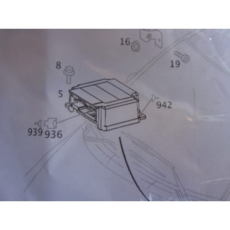 [GYÁRI ÚJ] Mercedes-Benz - Légzsákvezérlő - vezetőutas, Vito , W639, W906 (2005-től) (Crafter oldallégzsáknélkülihez) 