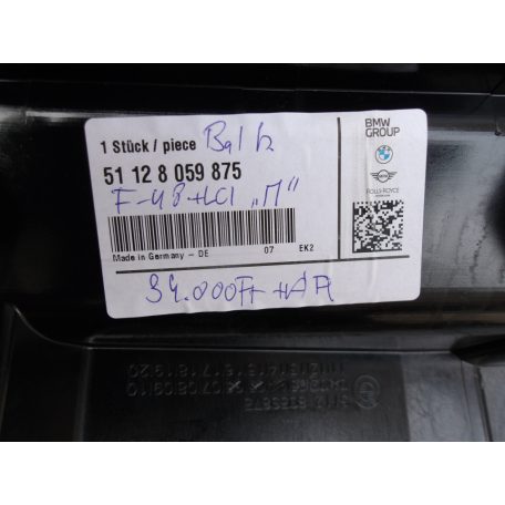 [GYÁRI ÚJ] BAL HÁTSÓ BURKOLATI ELEM "M" | X1 F48 +LCI  | 51 12 8059875