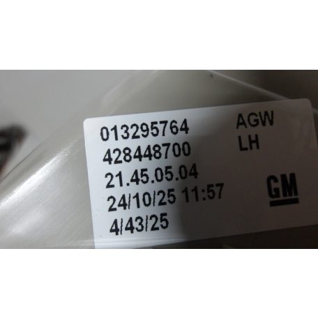  (GYÁRI ÚJ) OPEL ZAFIRA C BAL HÁTSÓ LÁMPA 13295764