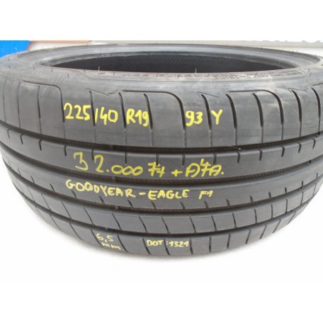 [HASZNÁLT] GOODYEAR - EAGLE F1 - 225/40R19 , 93Y. NYÁRI, 6.5mm , DOT:1321