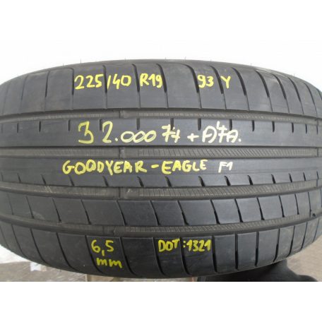 [HASZNÁLT] GOODYEAR - EAGLE F1 - 225/40R19 , 93Y. NYÁRI, 6.5mm , DOT:1321