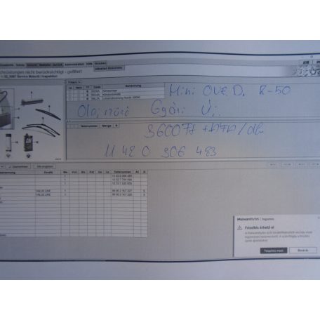 [GYÁRI ÚJ] MINI - One. D. R50 - Olajszűrő 