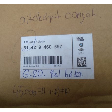 [GYÁRI ÚJ] BMW - AJTÓ KÁRPIT , BAL HÁTSÓ (KONYAK SZÍNBEN , COGNAC) - 3-AS / G20 ; G21