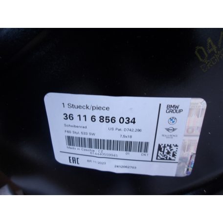 (1DB)[GYÁRI ÚJ] MINI FELNI Pin Spoke 533 | 7,5Jx18 ET:51 | F60 countryman + LCI |  3611 6856034