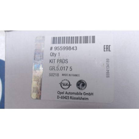 ÁR/DB[GYÁRI ÚJ] OPEL/NISSAN/RENAULT ELSŐ FÉKTÁRCSA FÉKBETÉTTEL 93197403 