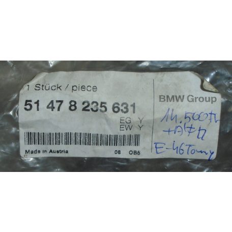 [GYÁRI ÚJ] BMW - KÁRPIT ELEM, BAL OLDALI /  3-AS / E46 - 51478235631 