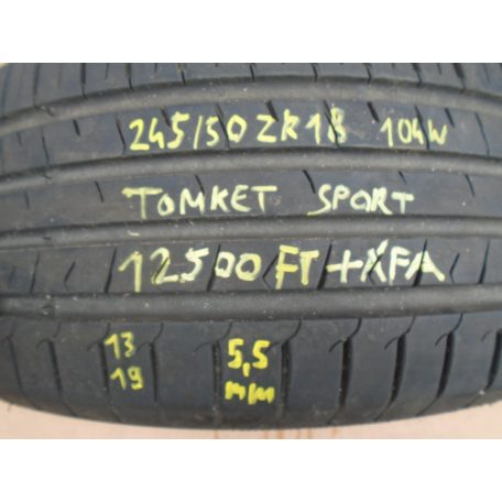 [HASZNÁLT] Tomket Sport nyári gumi - 245/50ZR18 - 104W - dot:1319 - 5,5mm