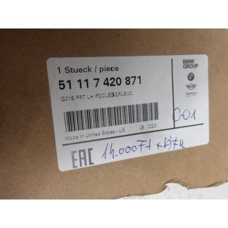 [GYÁRI ÚJ] BMW BAL ELSŐ LÖKHÁRÍTÓ ELEM / PDC TARTÓ | X3 G03 | 51 11 7420871