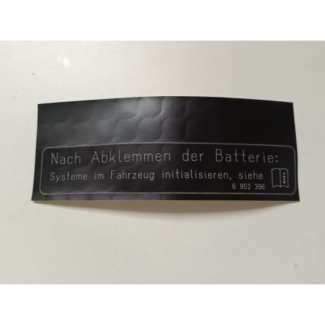 (GYÁRI ÚJ) BMW Öntapadós matrica "battery" 5-ös E60+LCI / E61+LCI / 6-os E63+LCI / E64+LCI