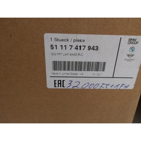 [GYÁRI ÚJ] BMW ELSŐ LÖKHÁRÍTÓ ALSÓ ELEM | X4 G02 | 51 11 7417943