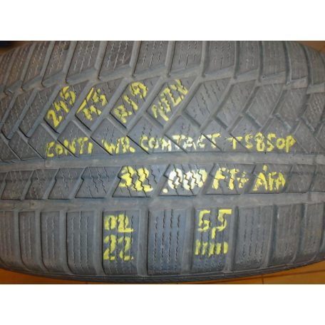 1DB [GYÁRI HASZNÁLT]  TÉLI GUMI - 245/45R19 - 102V - CONTINENTAL - CONTIWINTERCONTACT TS850P - DOT: 0222 - 5,5mm 