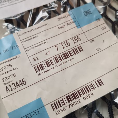 (GYÁRI ÚJ) BMW Csomagháló Z4 E85 / E86