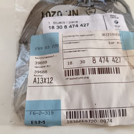 (GYÁRI ÚJ) BMW Lapos tömítés  5-ös G30+LCI / G31+LCI / X4 G02+LCI